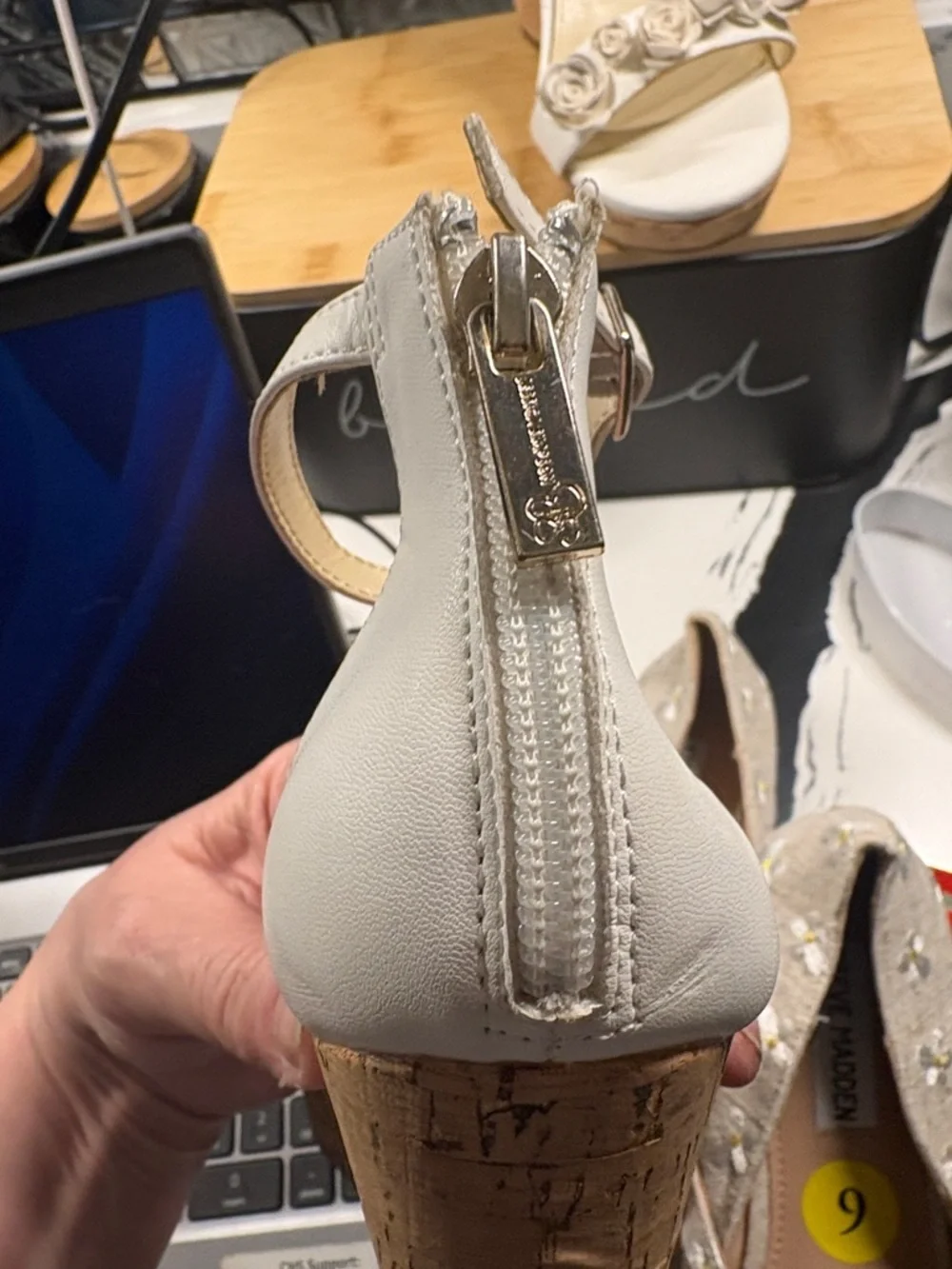 Jessica Simpson white ankle